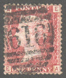 Great Britain Scott 33 Used Plate 179 - EA - Click Image to Close